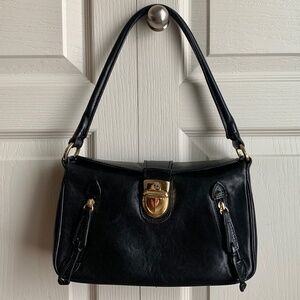 Valentina Black Leather Handbag